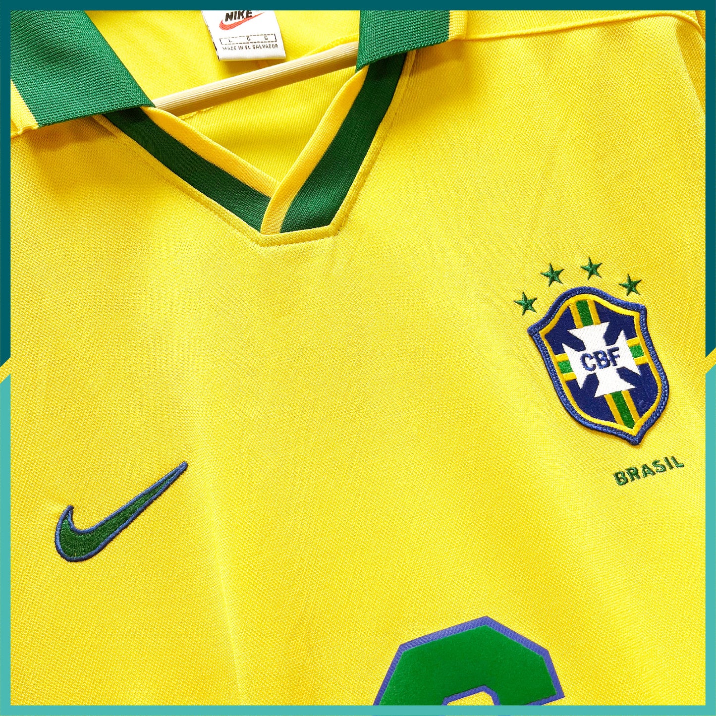 (Nameset Included) 1997 Brazil Home Jersey