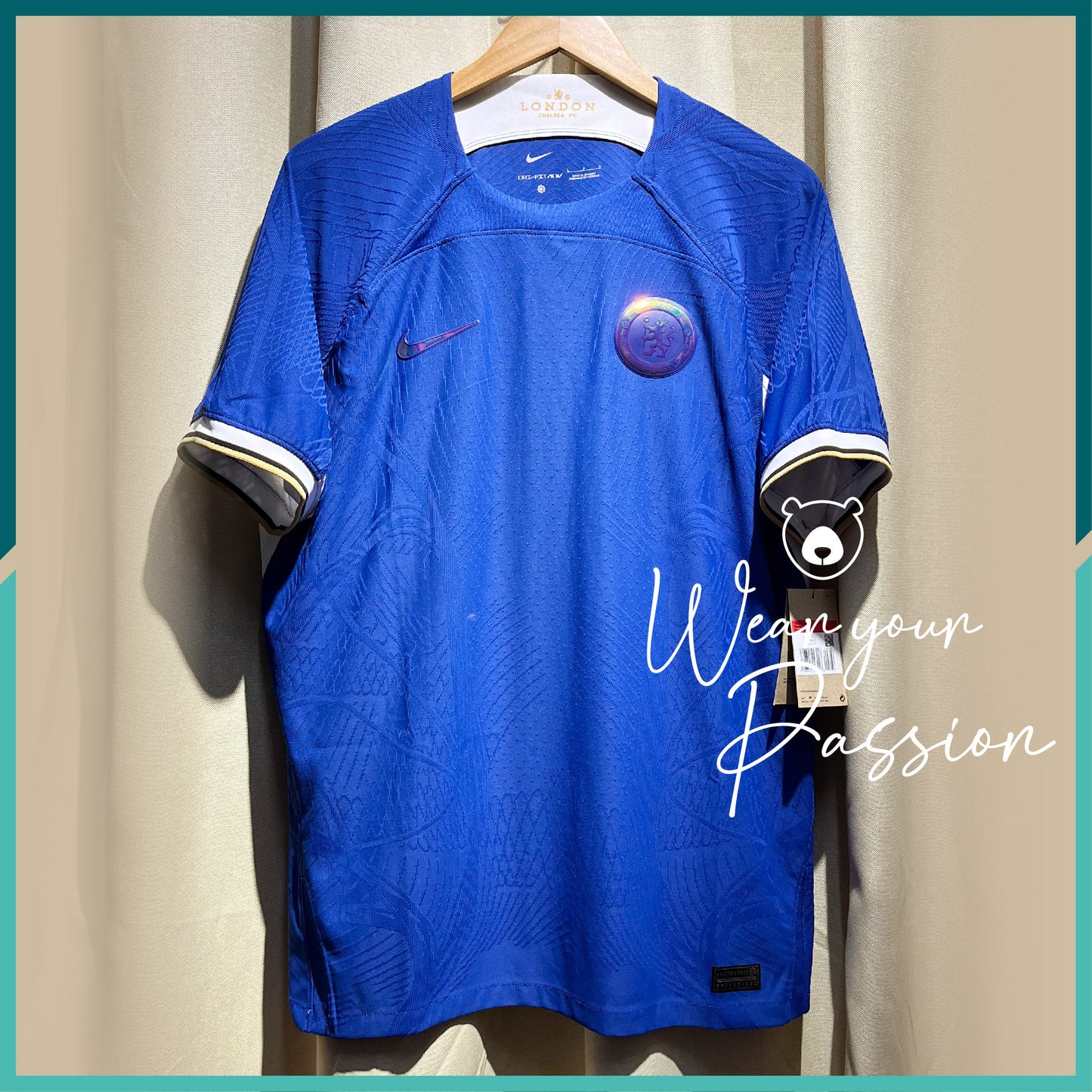 (Nameset, Patches & Main Sponsor Included) Authentic 2023-24 Chelsea Home Jersey