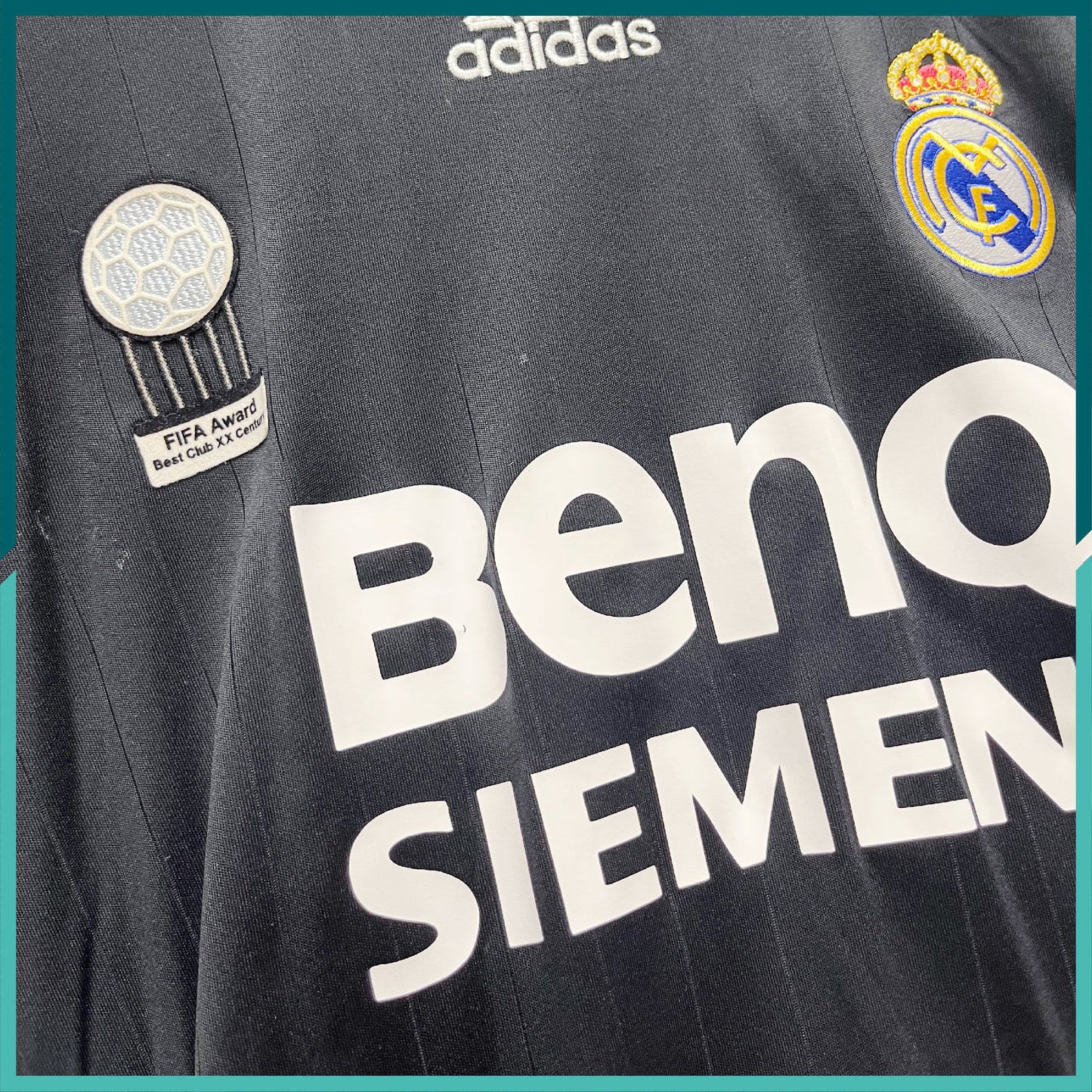 (Nameset & Patches Included) Player Issue 2006-07 Real Madrid Long Sleeve Away Jersey