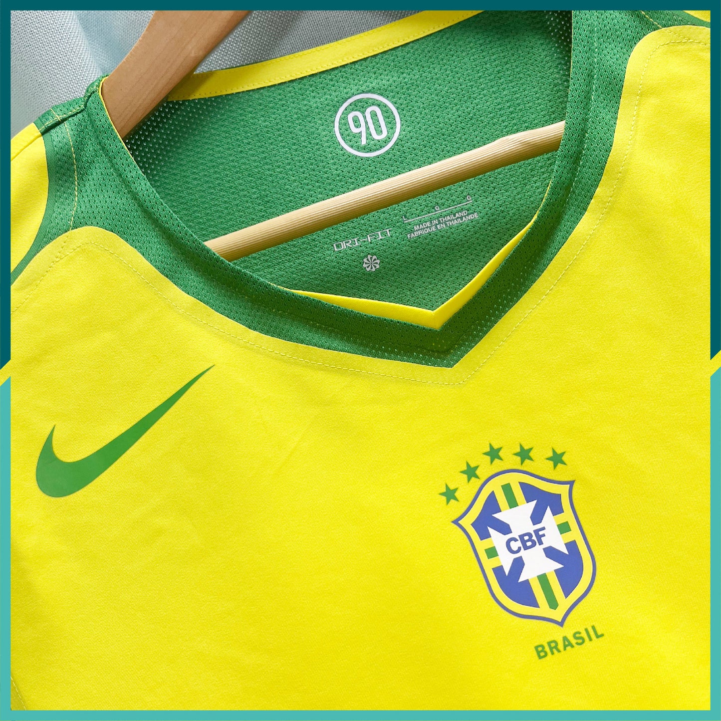 (Nameset Included) 2004-05 Brazil Official Retro Home Jersey
