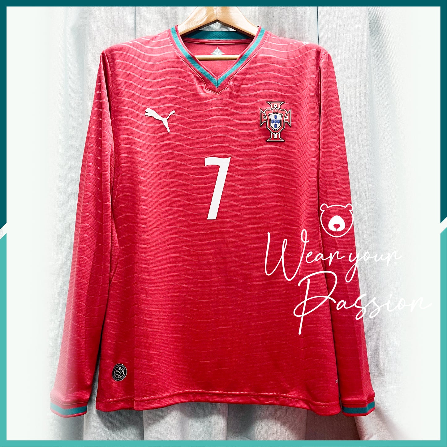 (Nameset Included) 2026 Portugal Long Sleeve Home Jersey