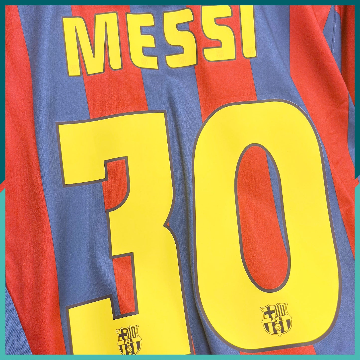(Nameset Included) 2005-06 Barcelona Reissue Long Sleeve Home Jersey