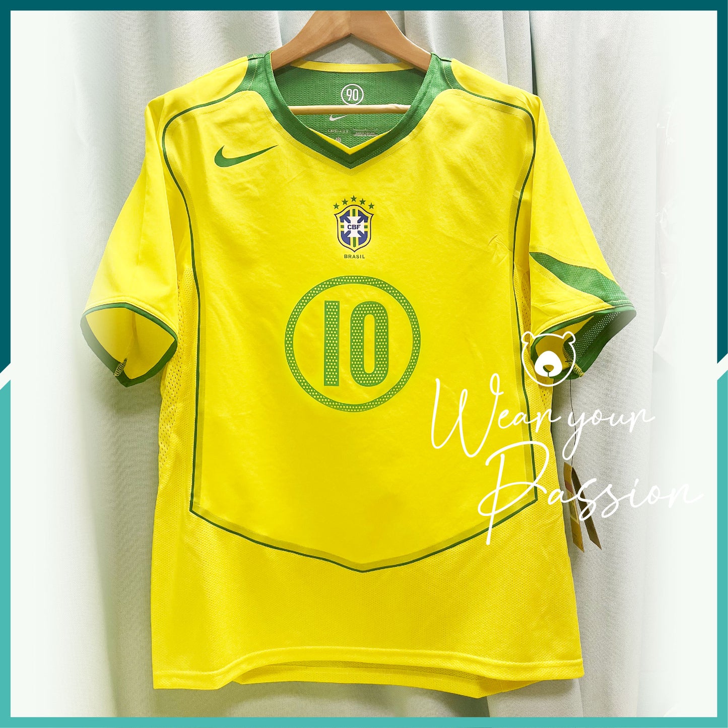 (Nameset Included) 2004-05 Brazil Official Retro Home Jersey
