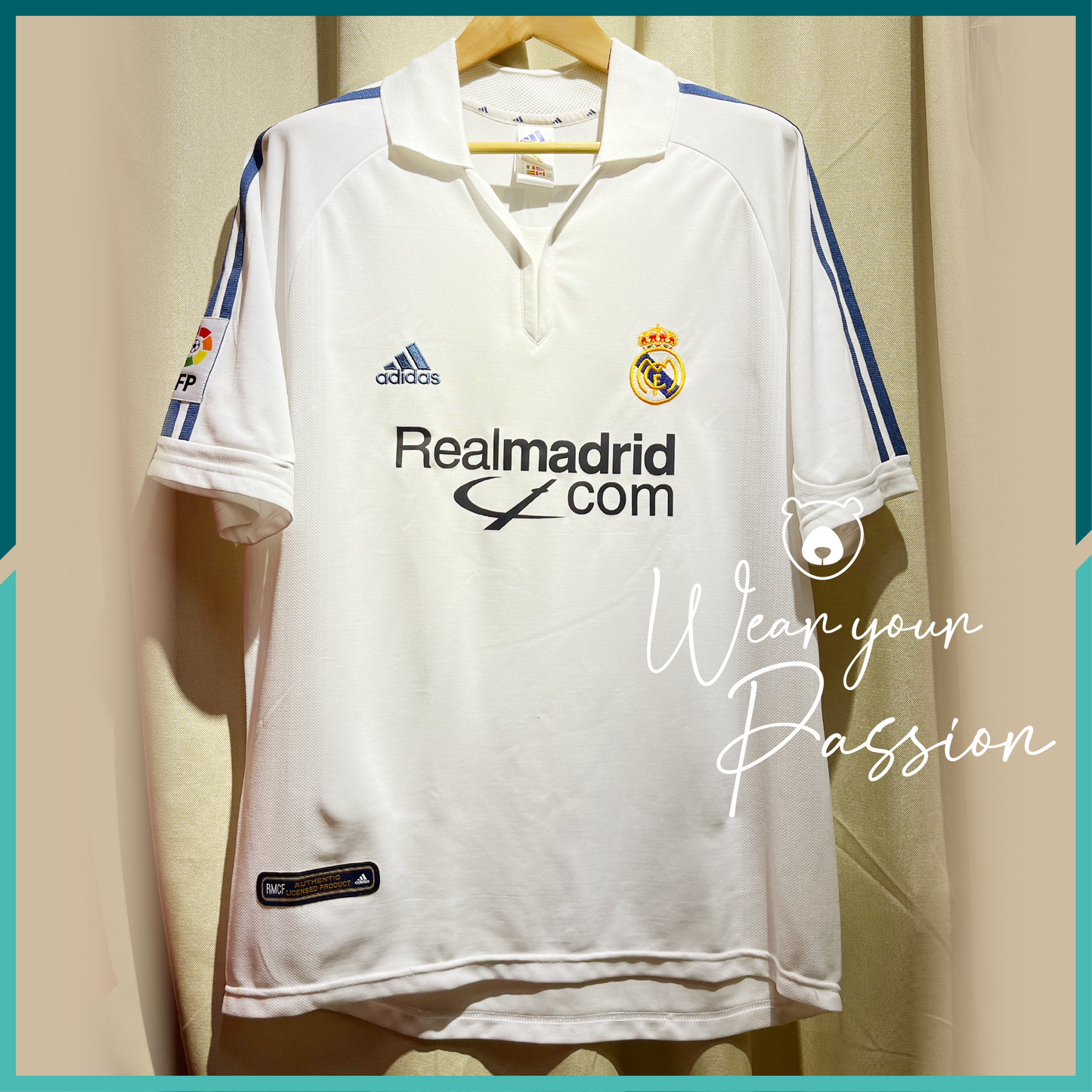 (Nameset Included) 2001 Real Madrid Home Jersey