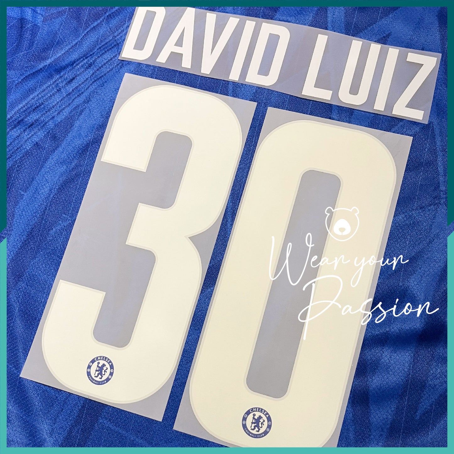 2018-19 Chelsea Home Cup Style Nameset #30 DAVID LUIZ