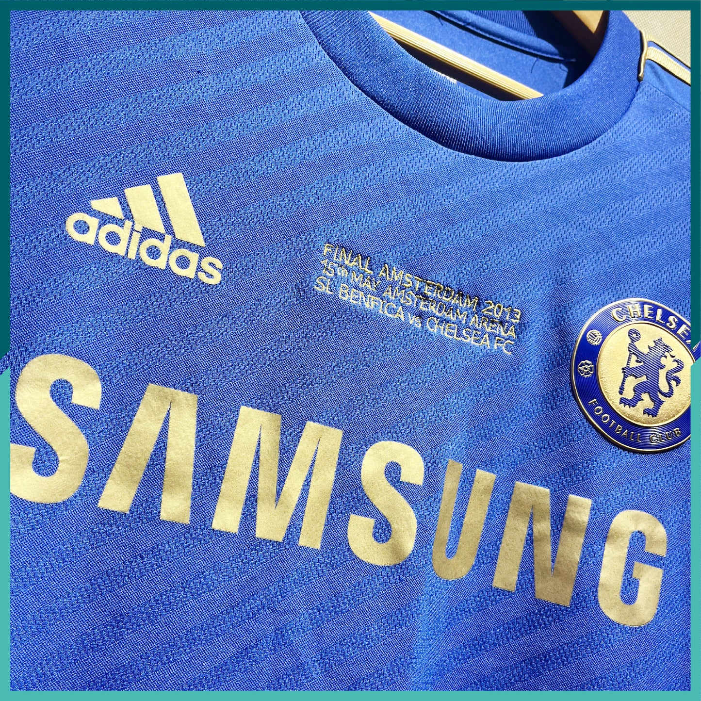 2012-13 Chelsea Long Sleeve Home Jersey (UEFA Europa League Final Version)