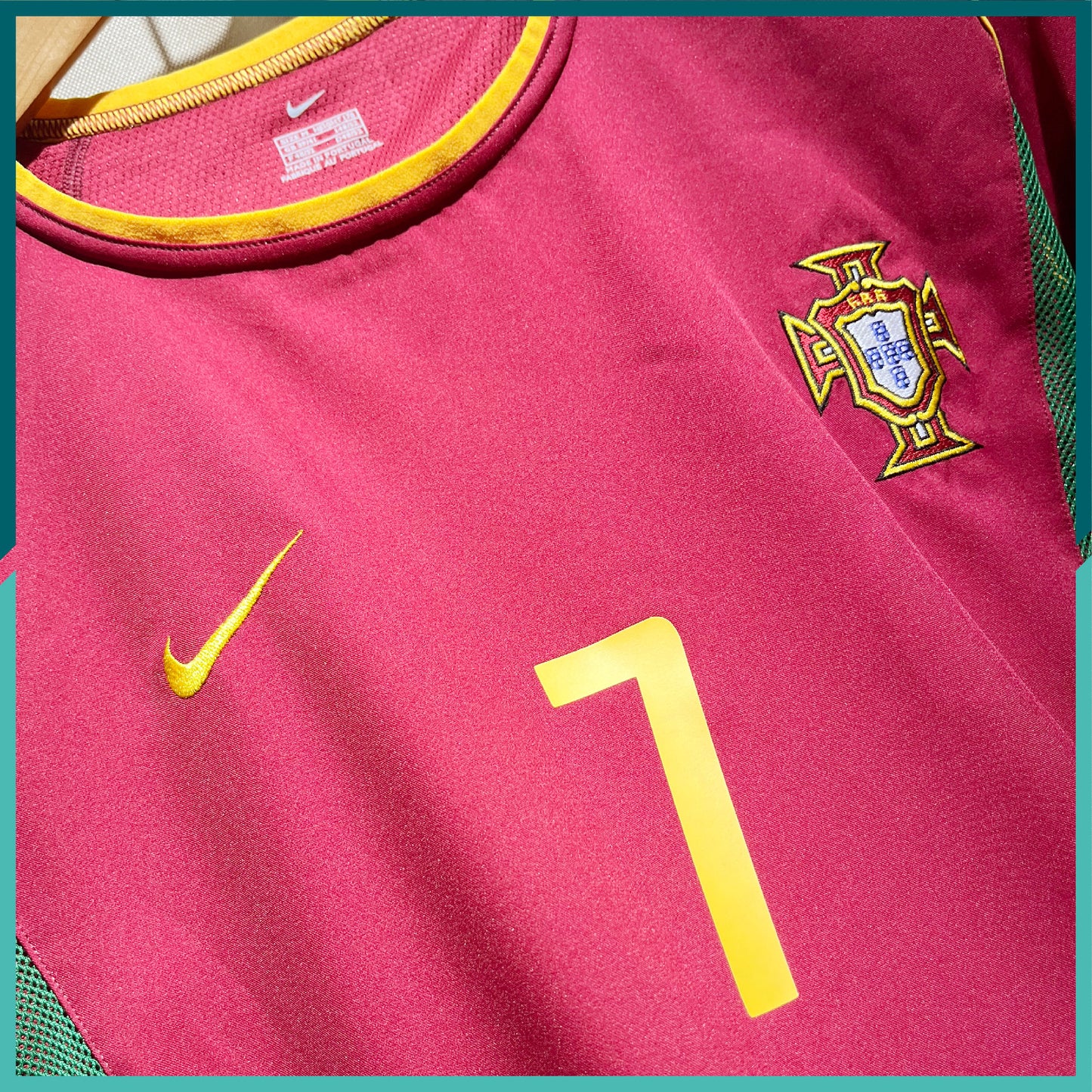(Nameset Included) Authentic 2002-03 Portugal Home Jersey