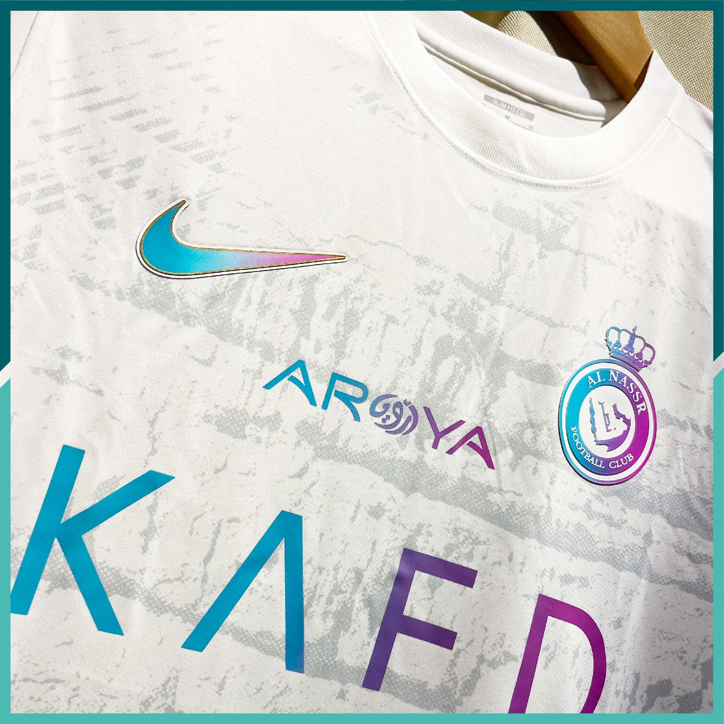 (Nameset & Patch Included) 2023-24 AlNassr Saudi Club Away Jersey