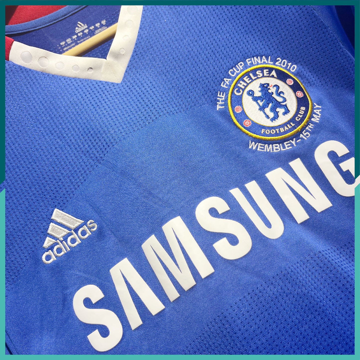 (Nameset & Patches Included) 2010-11 Chelsea Home Jersey (2010 FA Cup Final Version)