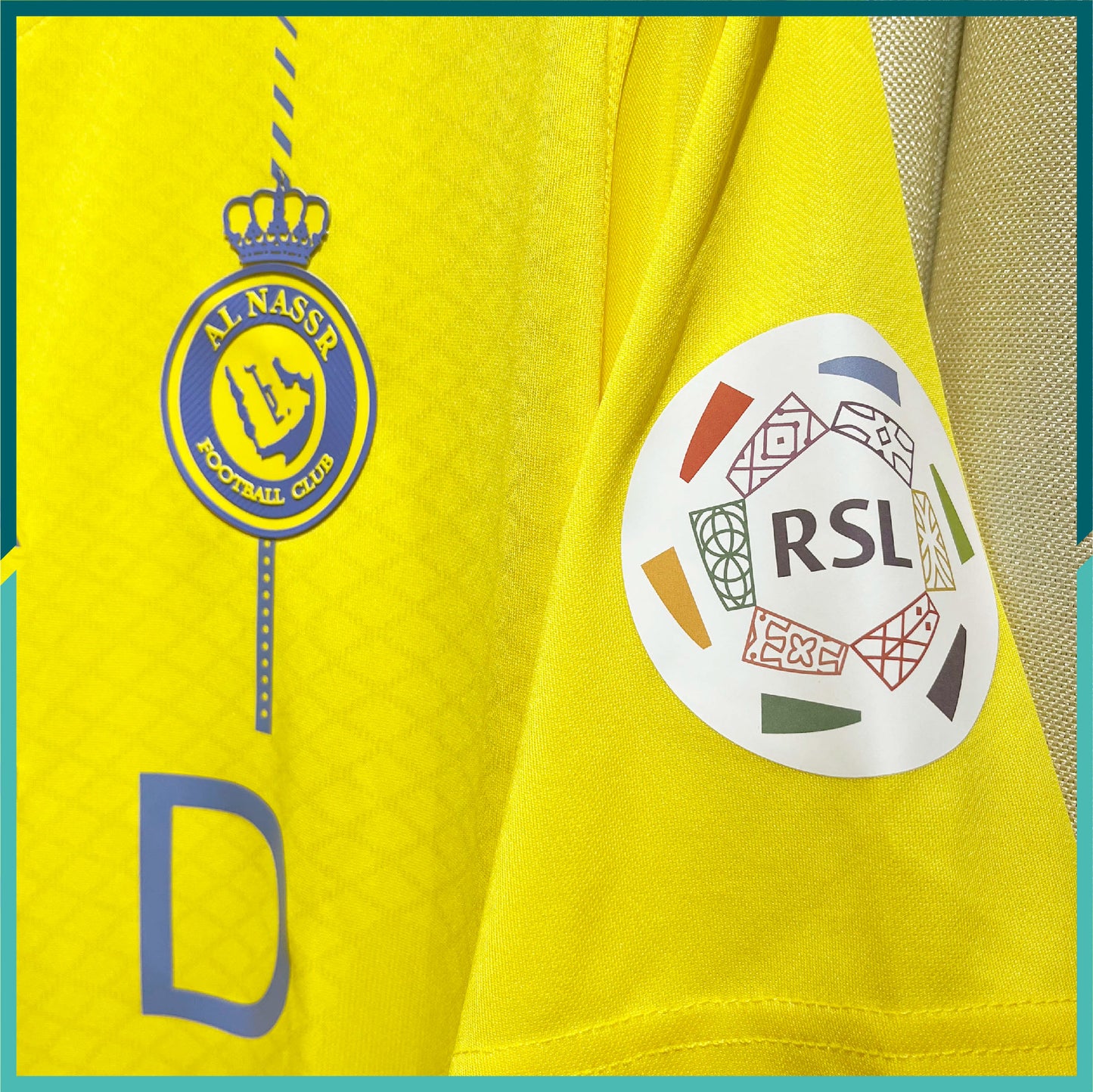 (Nameset & Patch Included) 2023-24 AlNassr Saudi Club Home Jersey