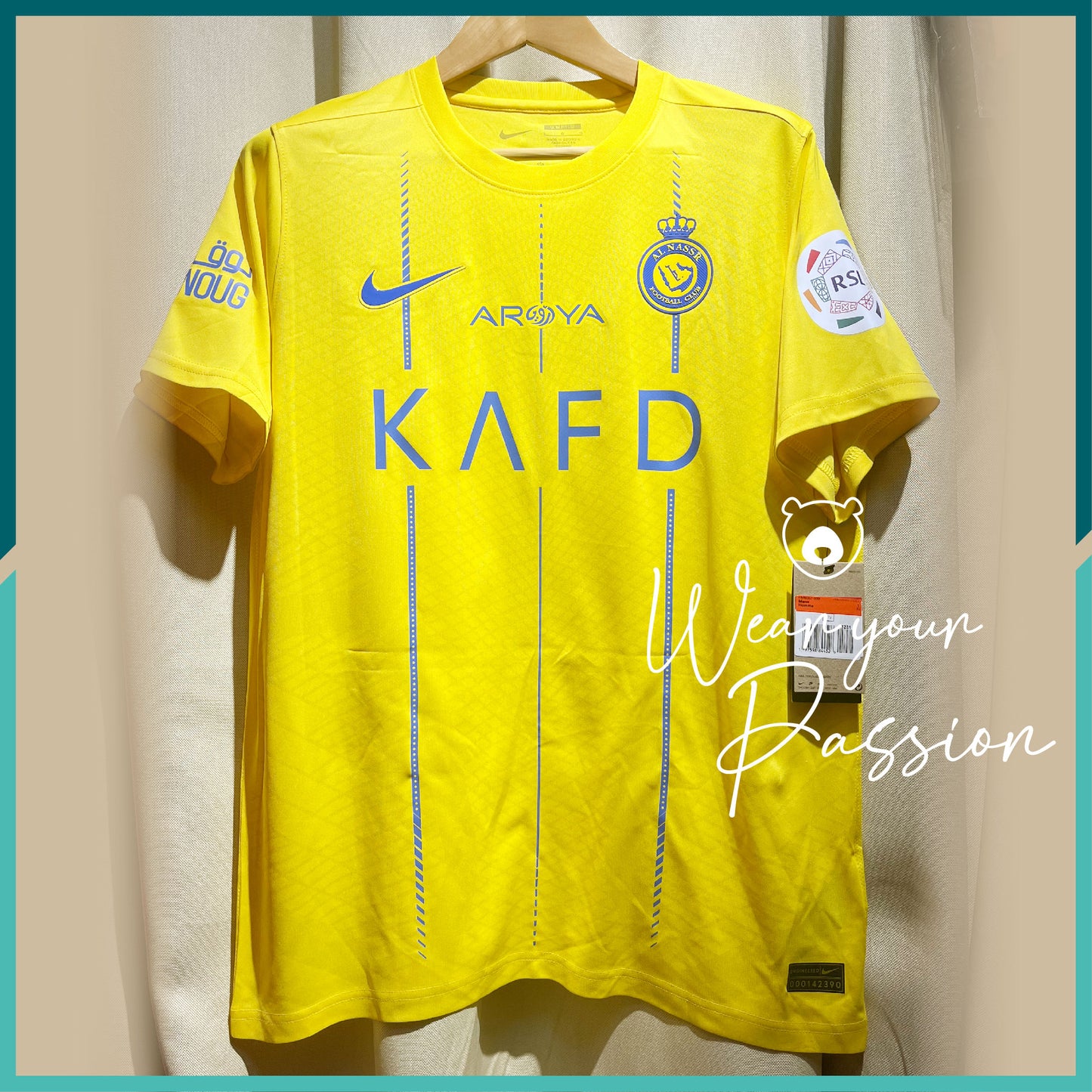 (Nameset & Patch Included) 2023-24 AlNassr Saudi Club Home Jersey