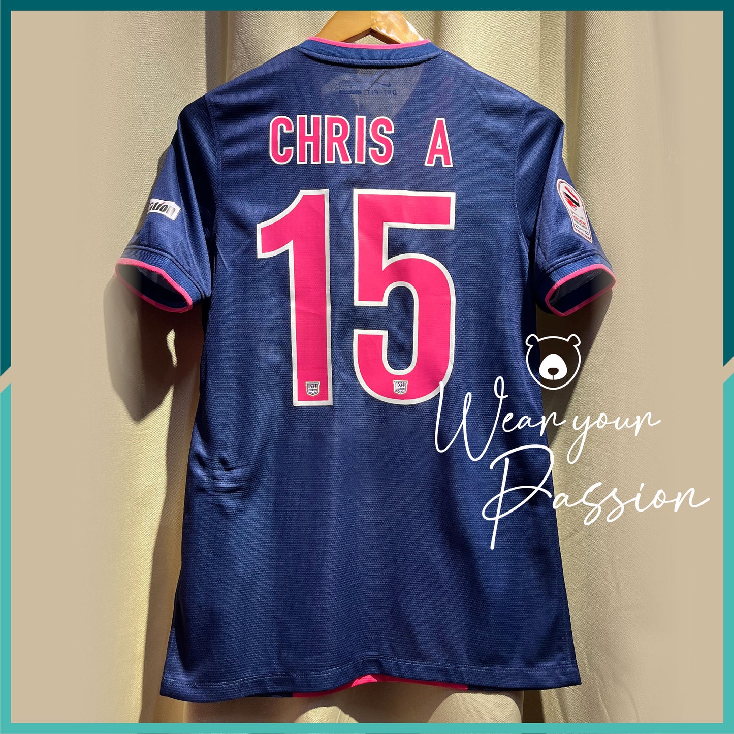 (Nameset & Patch Included) 2014-15 Kitchee Home Jersey