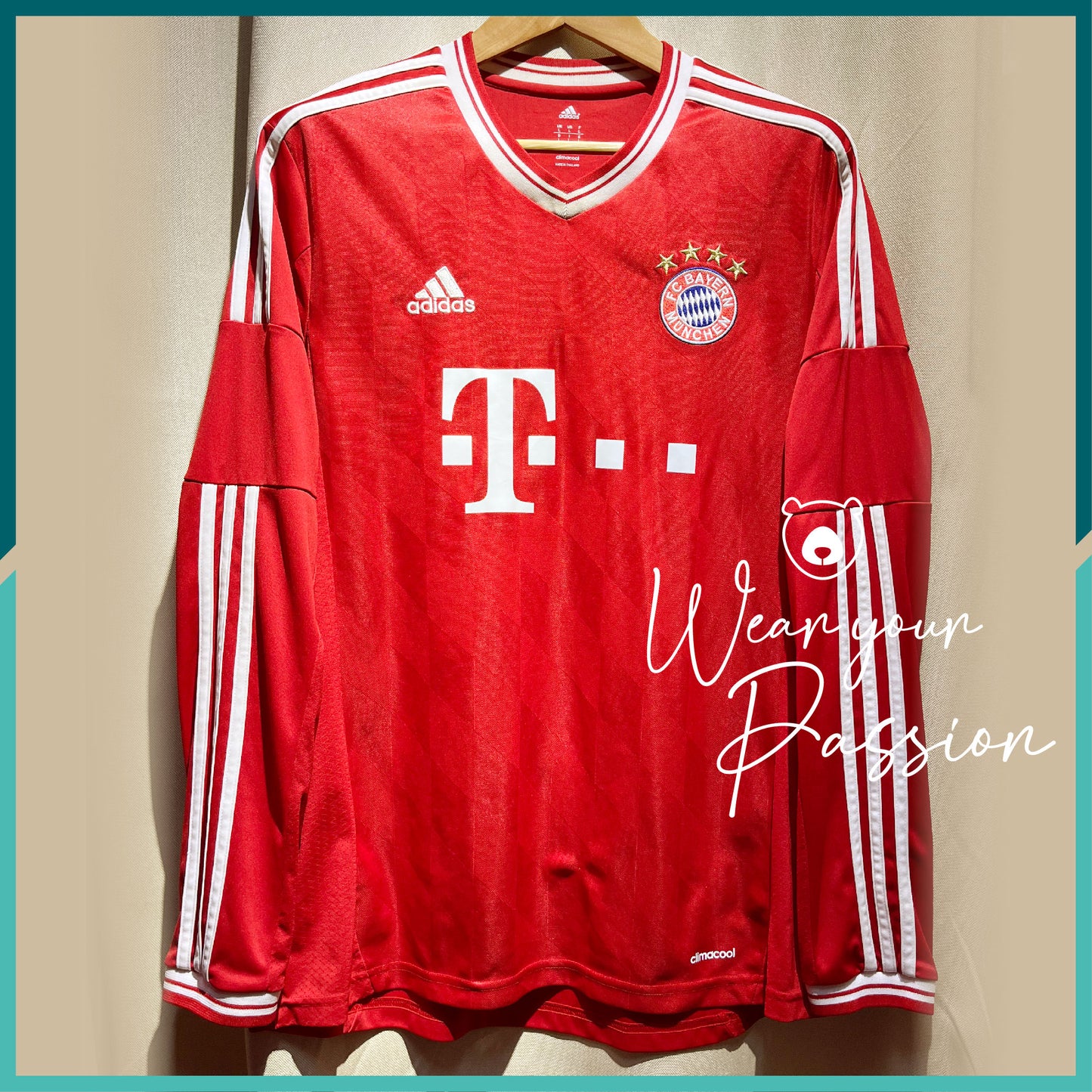 2013-14 FC Bayern Munich Home Long Sleeve Jersey