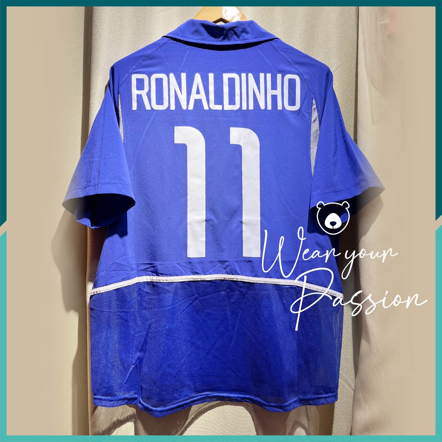 (Nameset Included) Authentic 2002-03 Brazil Away Jersey
