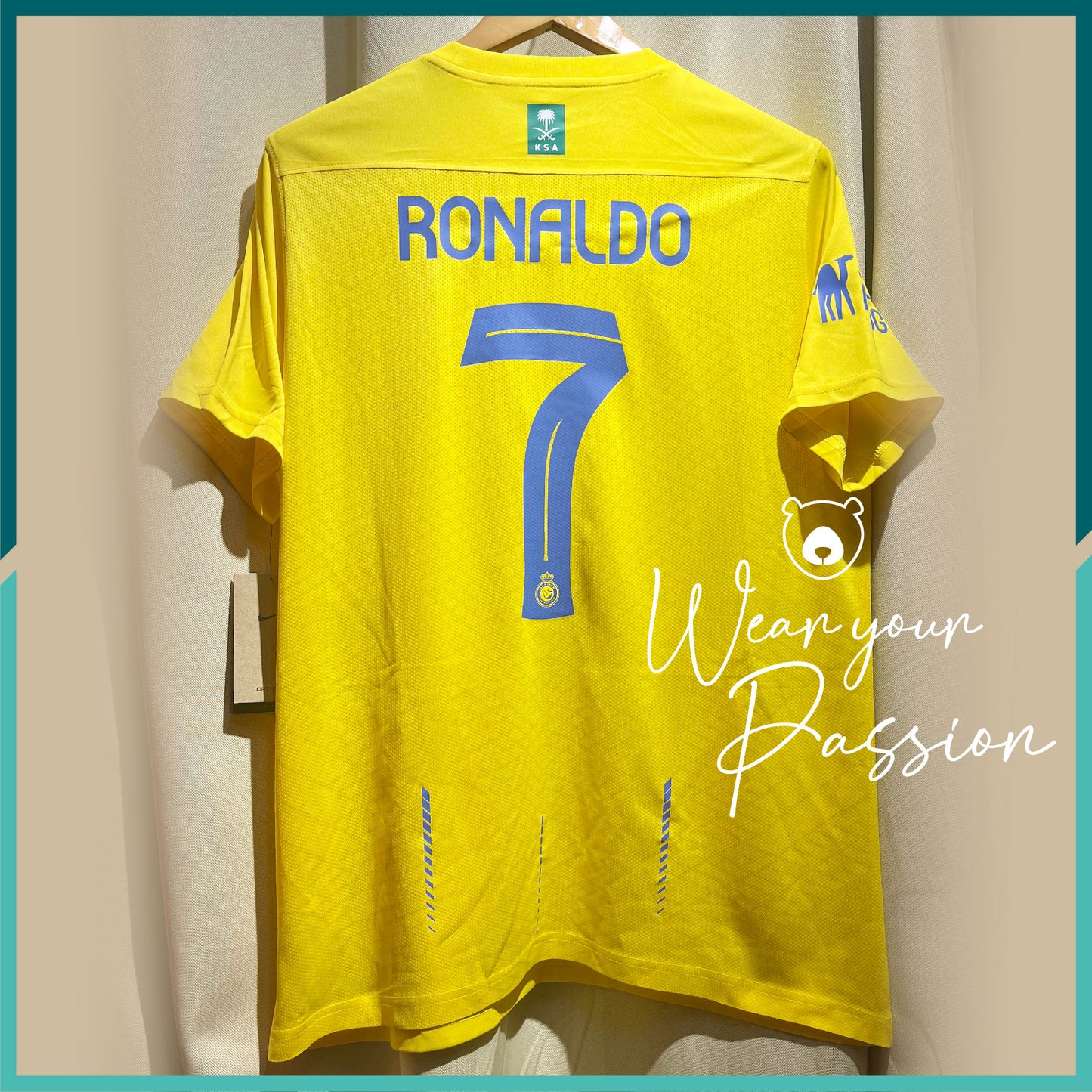 (Nameset & Patch Included) 2023-24 AlNassr Saudi Club Home Jersey