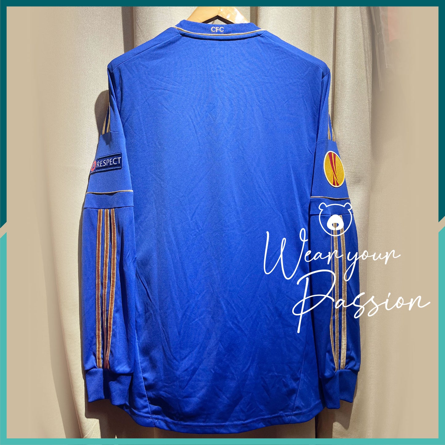 2012-13 Chelsea Long Sleeve Home Jersey (UEFA Europa League Final Version)
