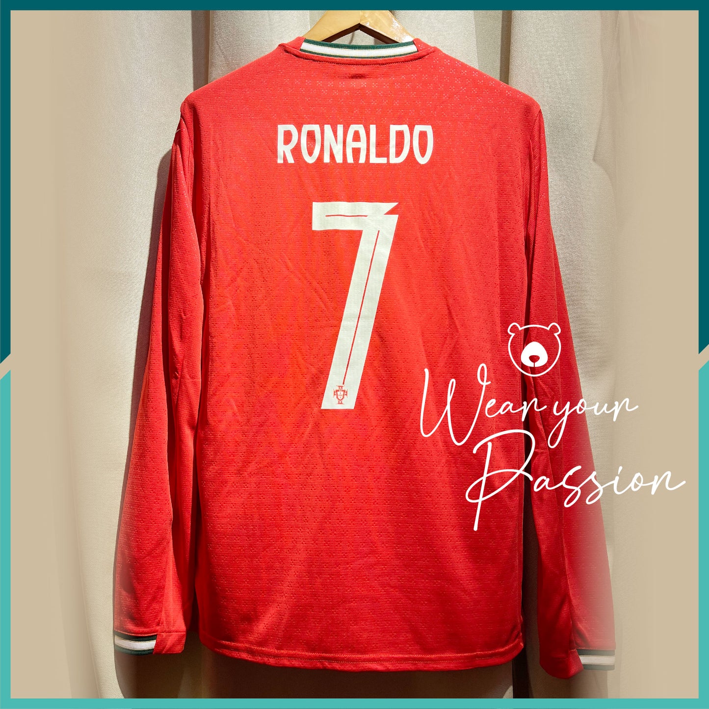 (Nameset Included) 2025 Portugal Long Sleeve Home Jersey