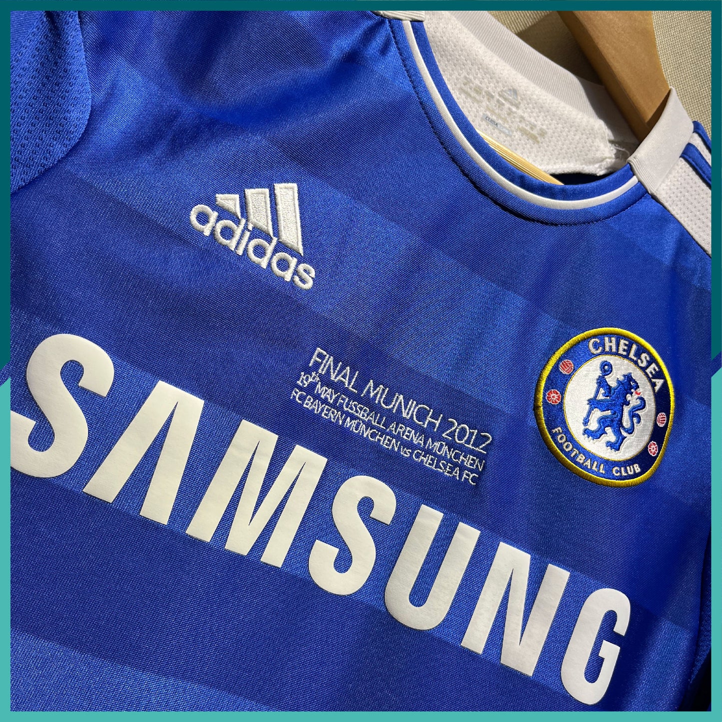 2011-12 Chelsea UCL Home Long Sleeve Jersey (Final 2012 Version)