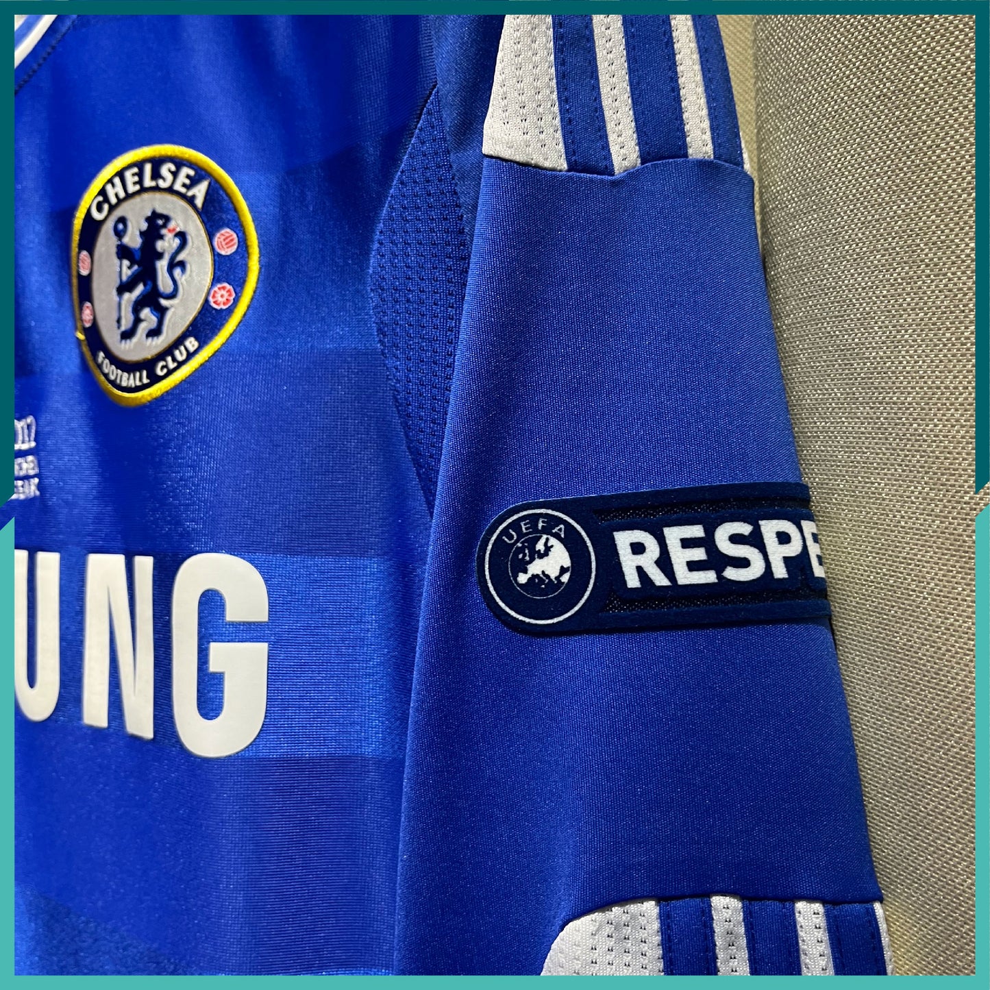 2011-12 Chelsea UCL Home Long Sleeve Jersey (Final 2012 Version)