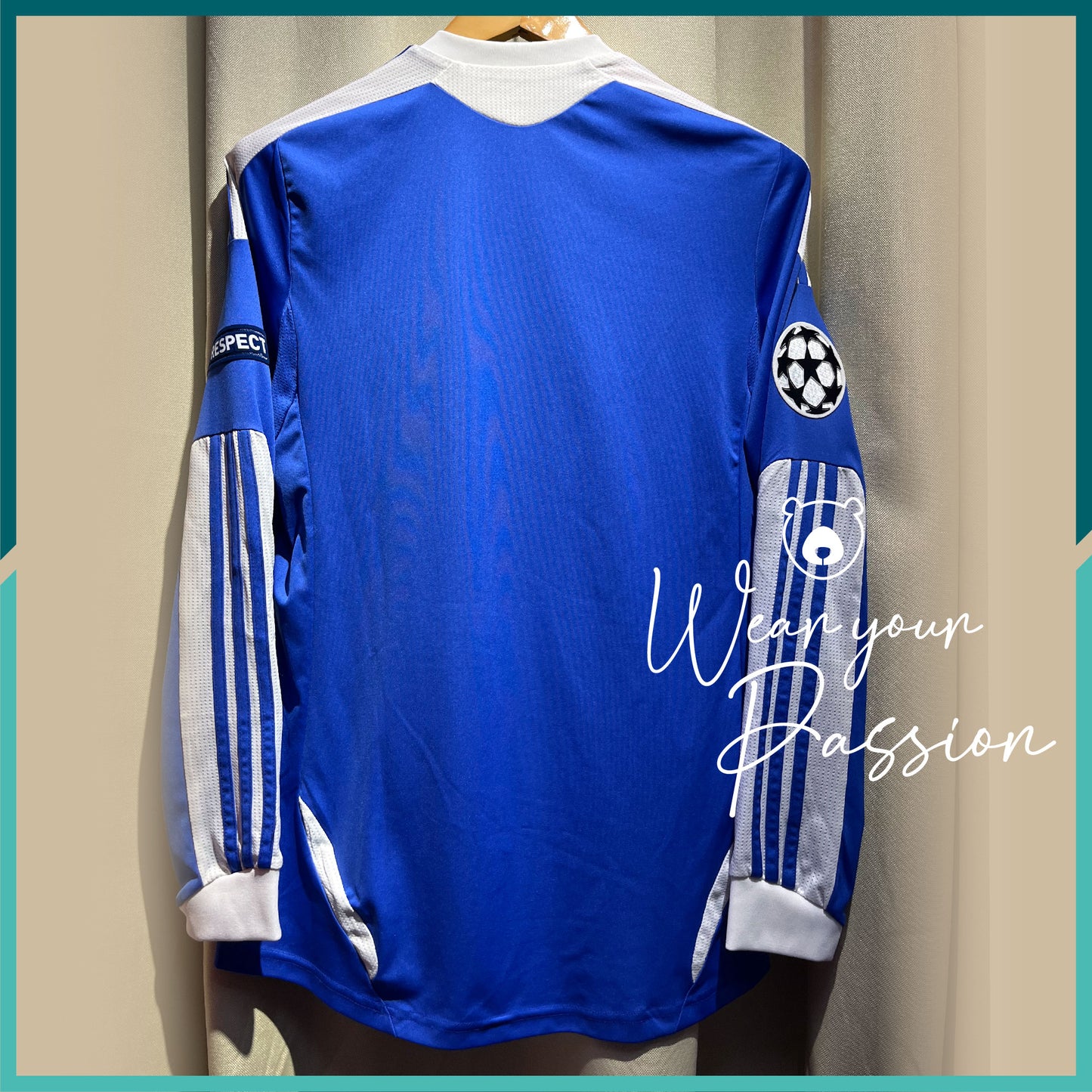 2011-12 Chelsea UCL Home Long Sleeve Jersey (Final 2012 Version)