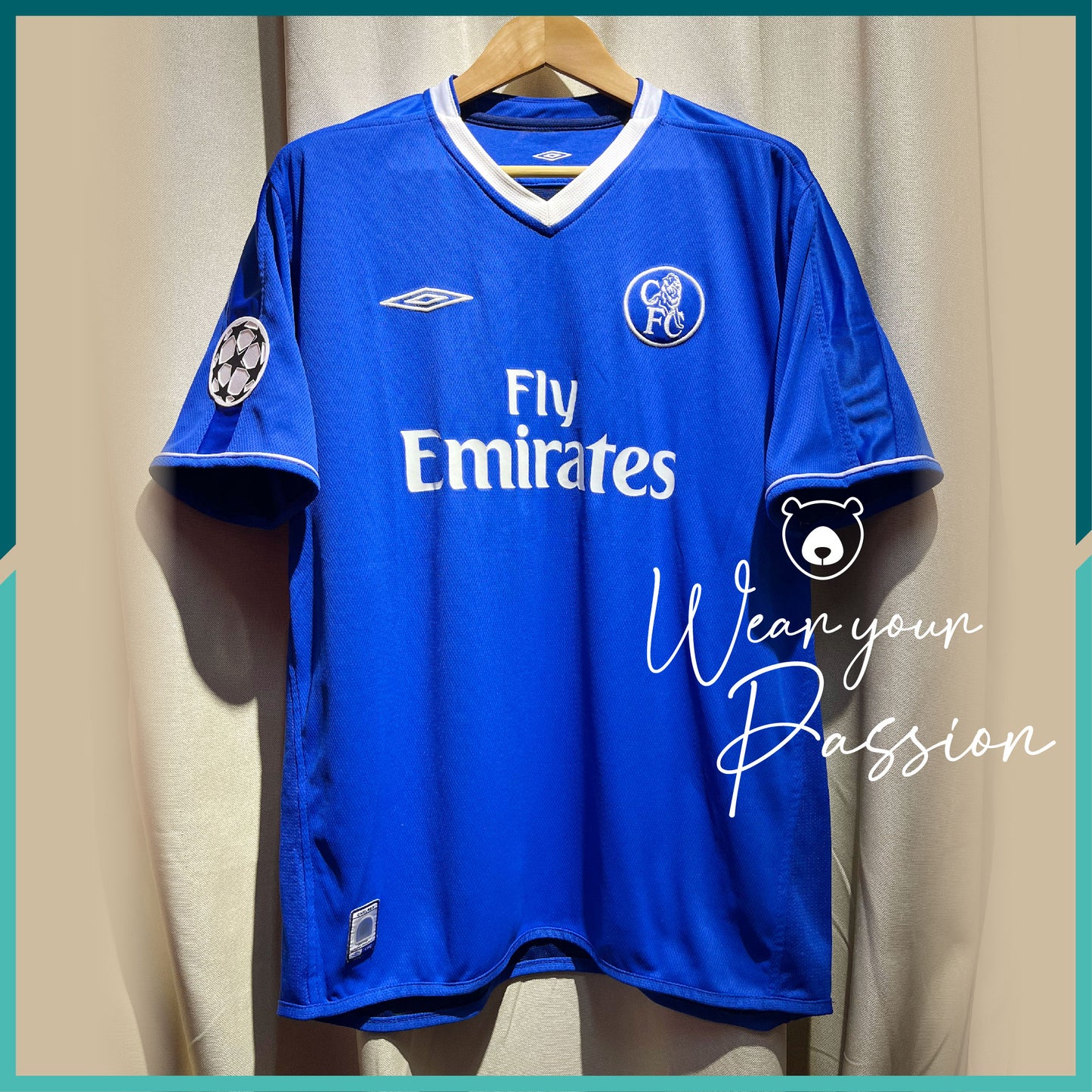 (Nameset & Patch Included )2003-05 Chelsea Home Jersey