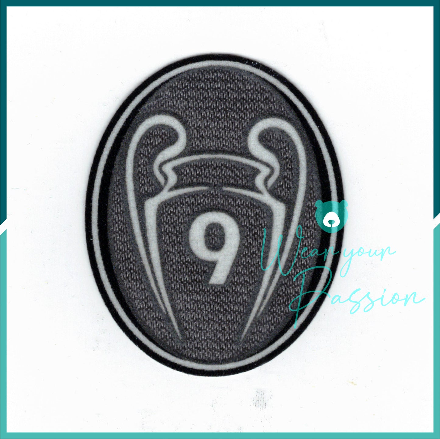 2013-21 UEFA Champions League 9 Times Trophies Arm Patch (Real Madrid Use)