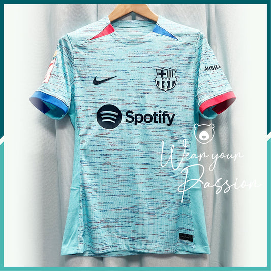 [連熨字、臂章] Player Issue 2023-24 巴塞隆拿第二作客球衣