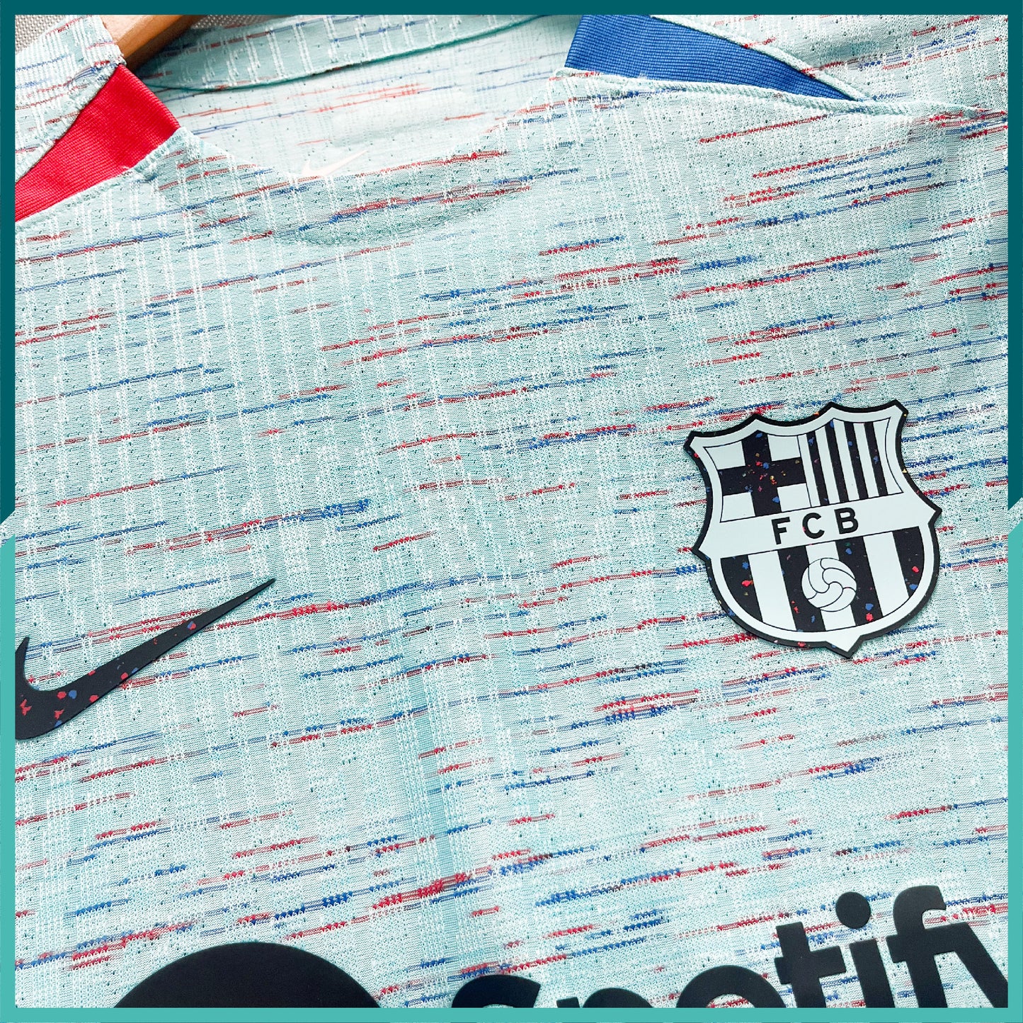 [連熨字、臂章] Player Issue 2023-24 巴塞隆拿第二作客球衣