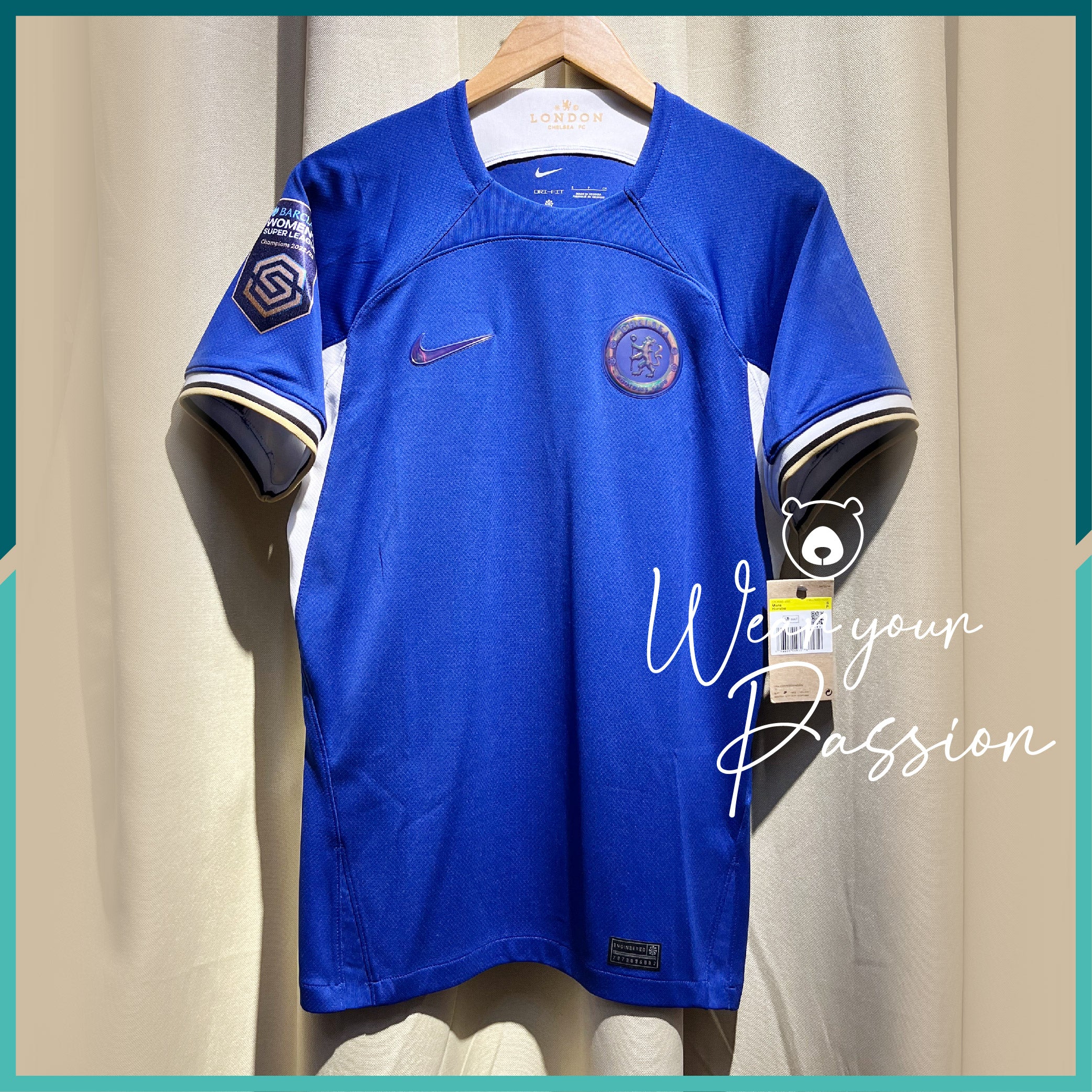 Nameset, Patches & Sponsor Included] 2023-24 Chelsea Home