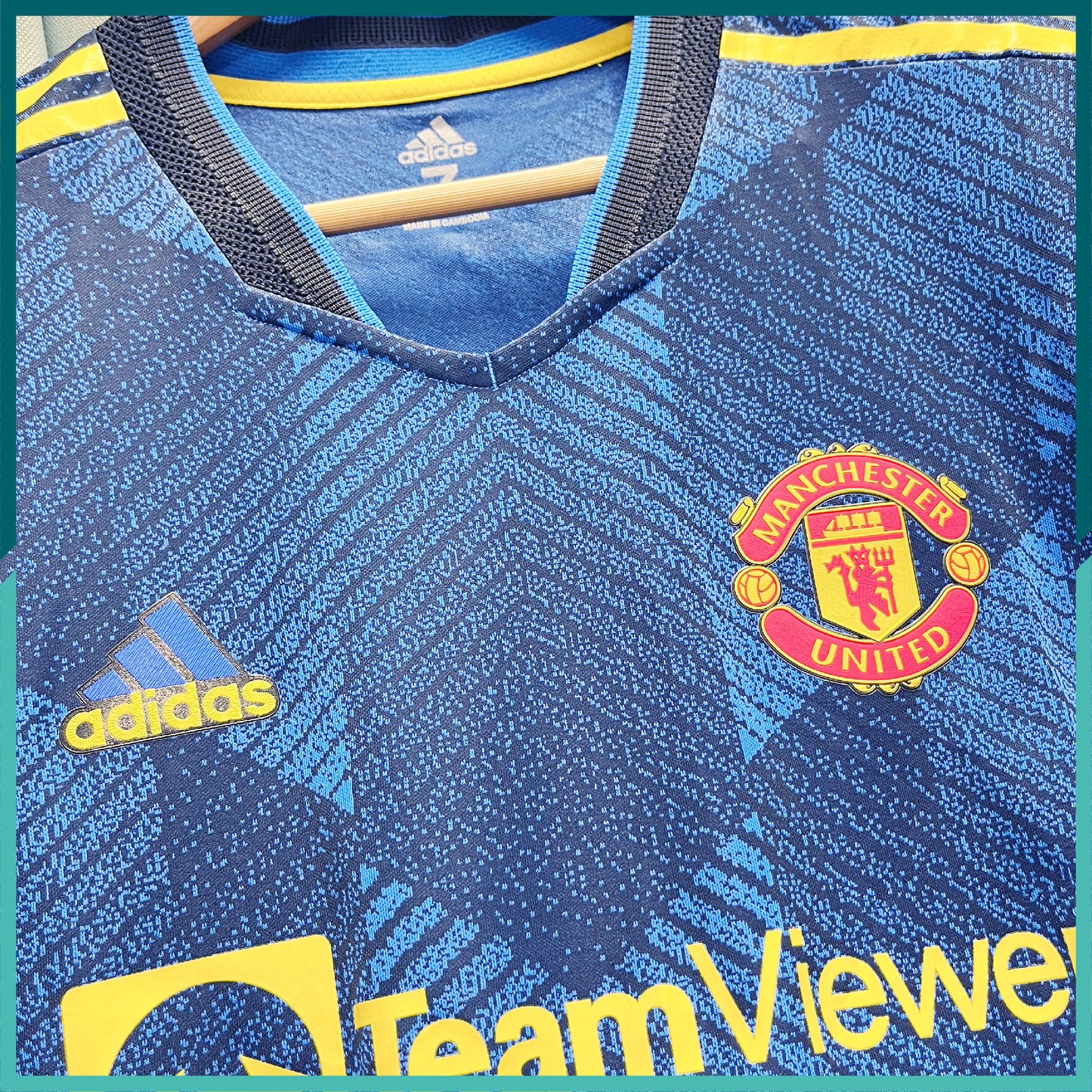 [連熨字、臂章] Player Issue 2021-22 曼聯第二作客球衣