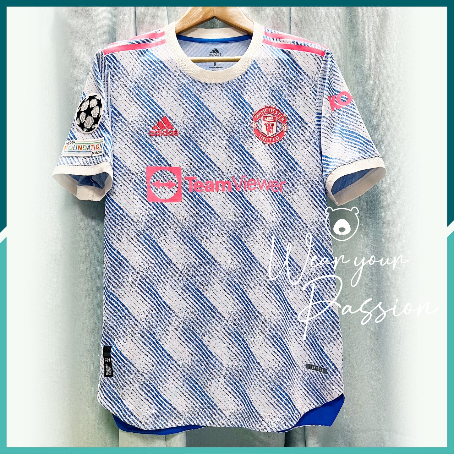 [連熨字、臂章] Player Issue 2021-22 曼聯作客球衣