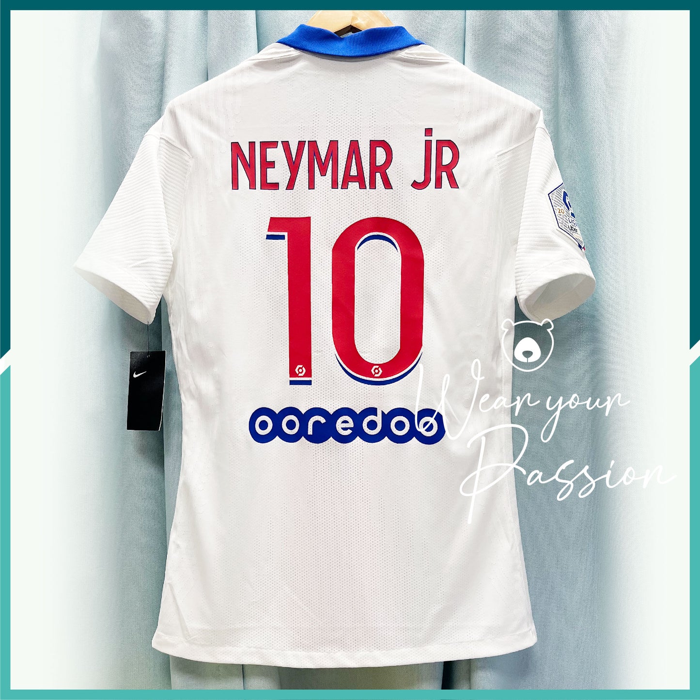 [連熨字、臂章] Player Issue 2020-21 巴黎聖日耳門作客球衣