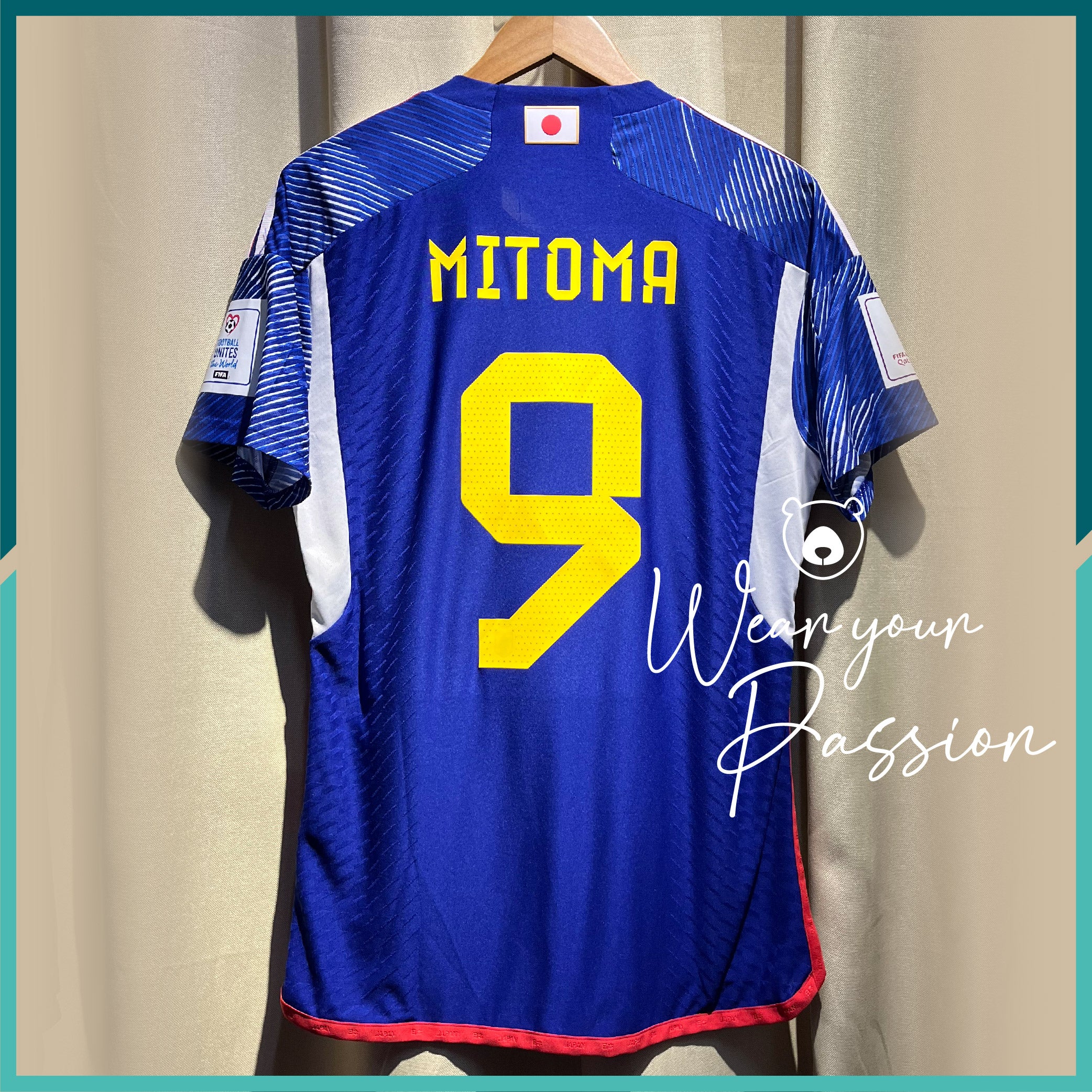 Nameset, Patches Included] Authentic 2022-23 Japan Home