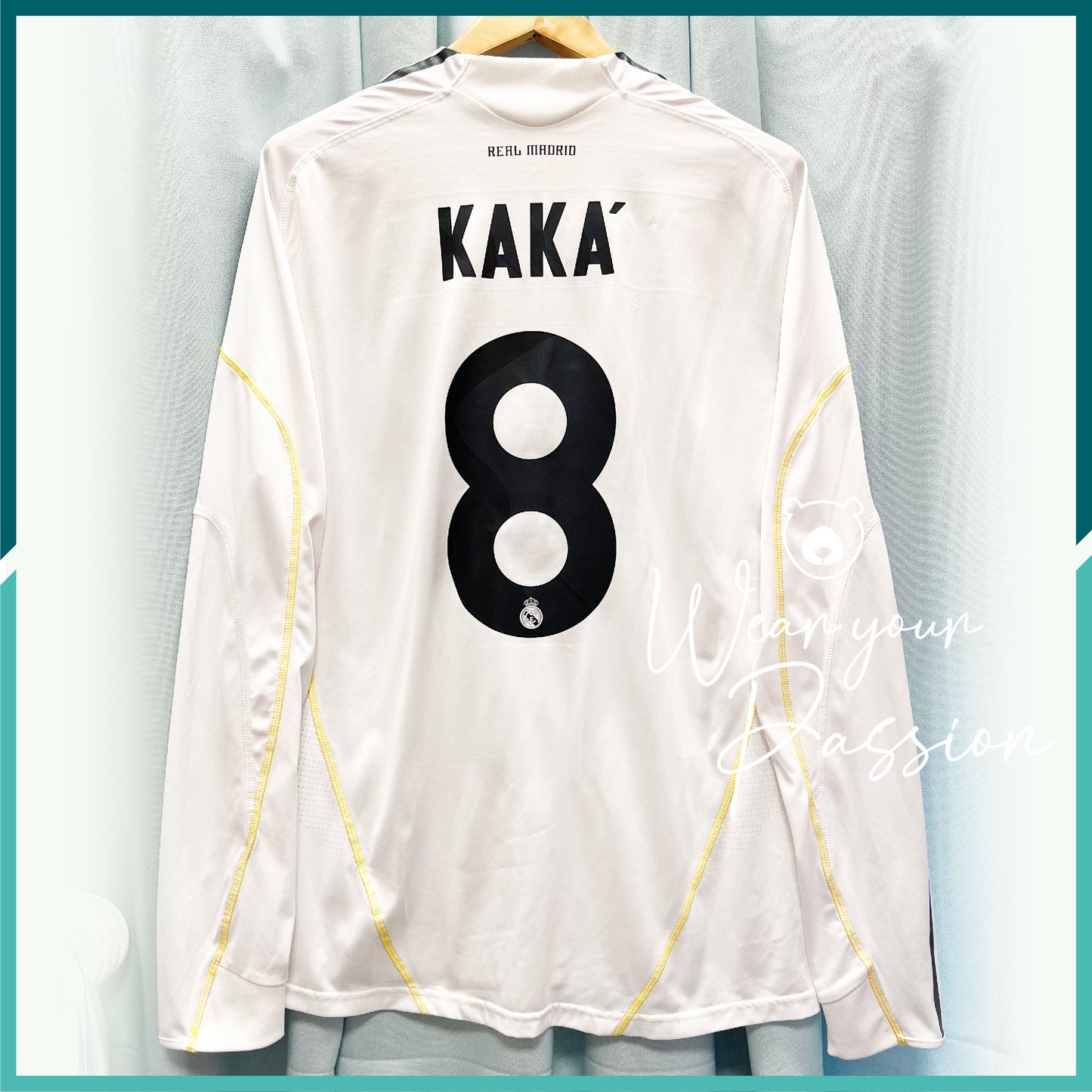 [連熨字、臂章] Player Issue 2009-10 皇家馬德里主場長袖球衣
