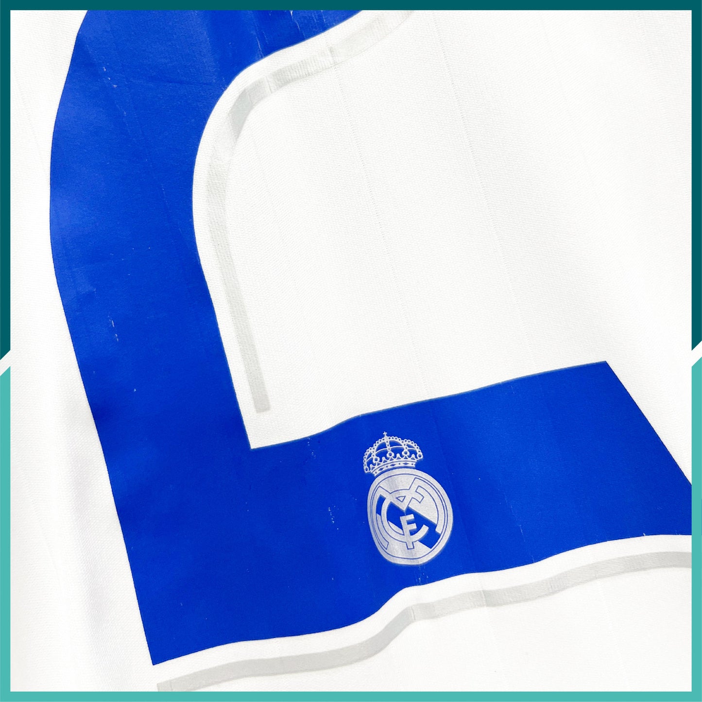 (Nameset & Patches Included) Player Issue 2006-07 Real Madrid Long Sleeve Home Jersey 
