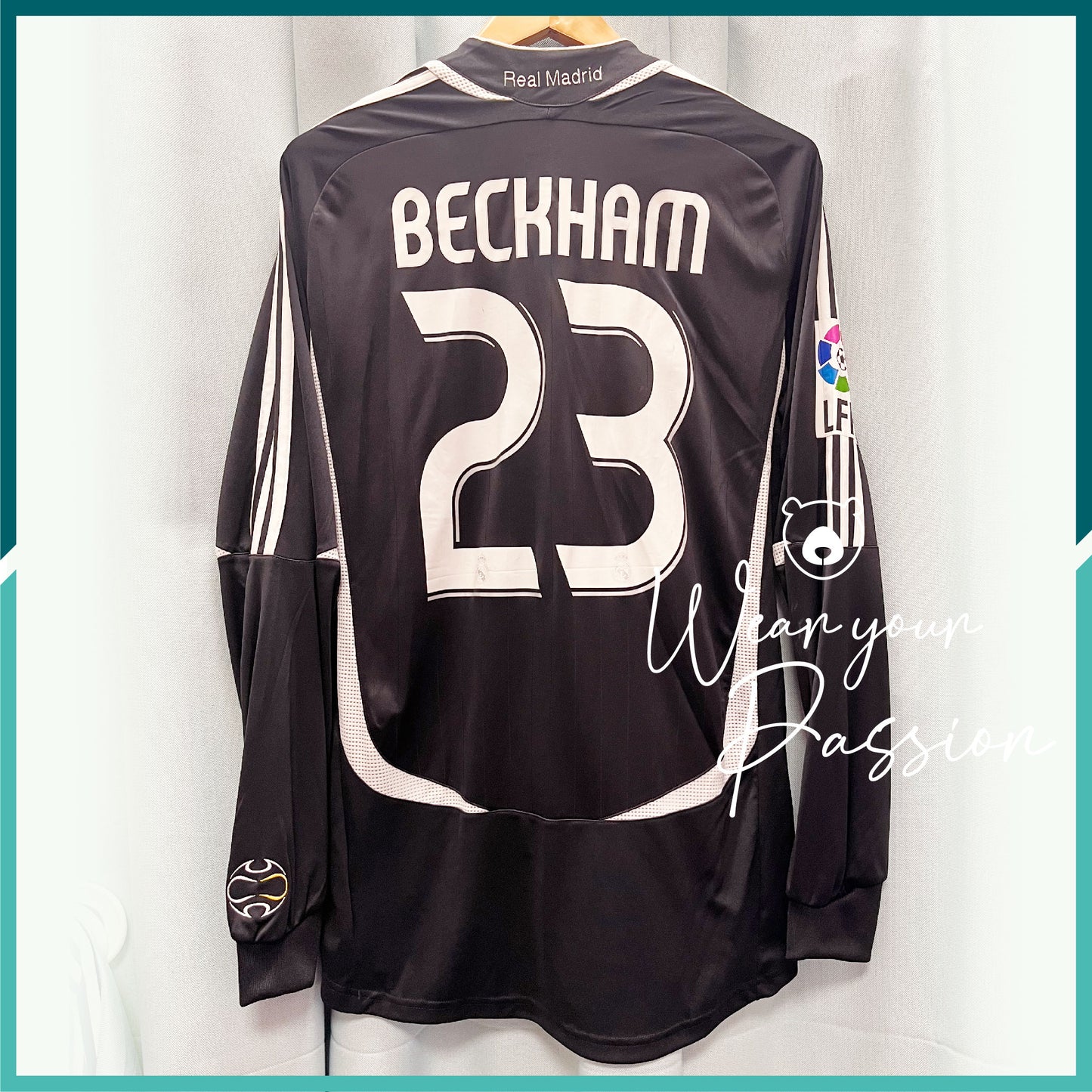 (Nameset & Patches Included) Player Issue 2006-07 Real Madrid Long Sleeve Away Jersey 