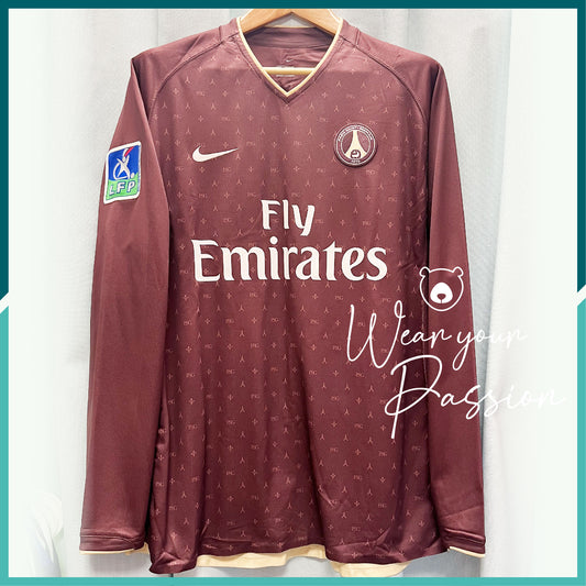 [連熨字、臂章] Player Issue 2006-07 巴黎聖日耳門作客長袖球衣