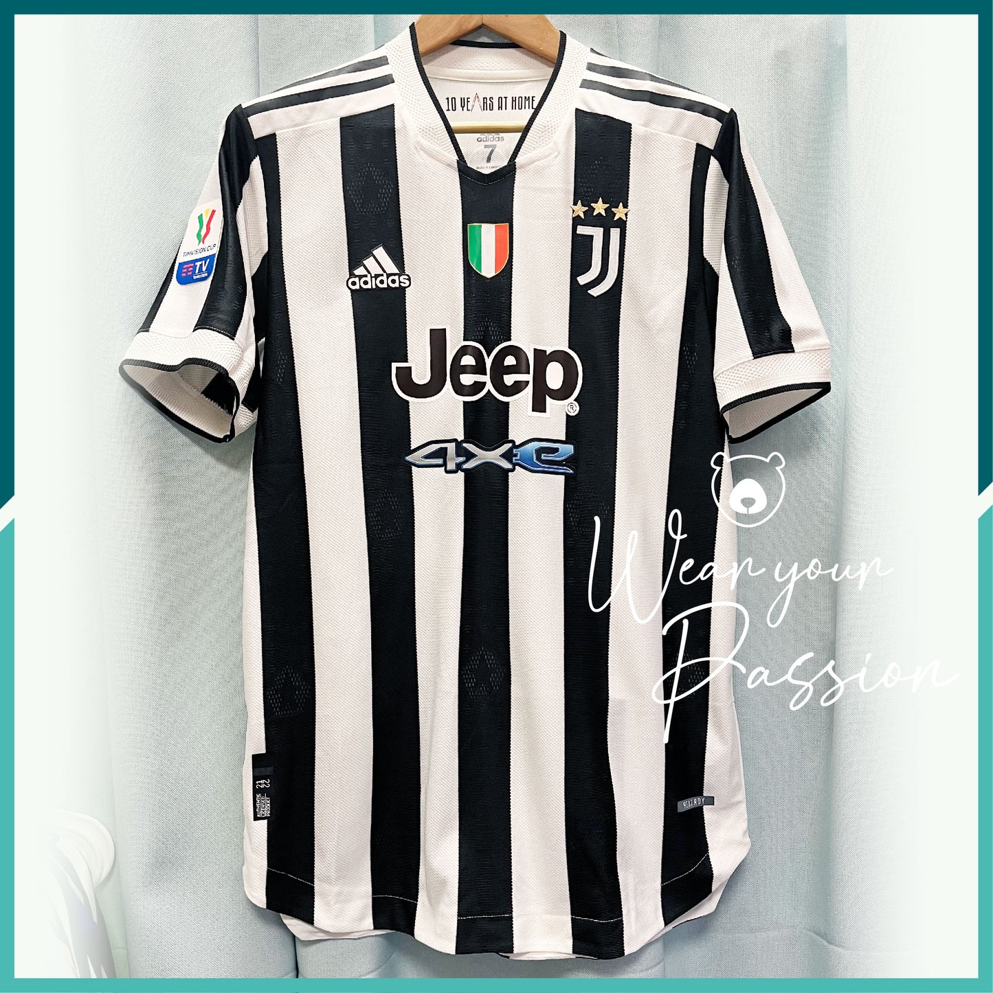 (Nameset, Patches Included) Player Issue 2021-22 Juventus Home Jersey