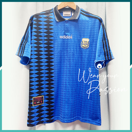 [連熨字] 1994 阿根廷 Reissue 作客球衣