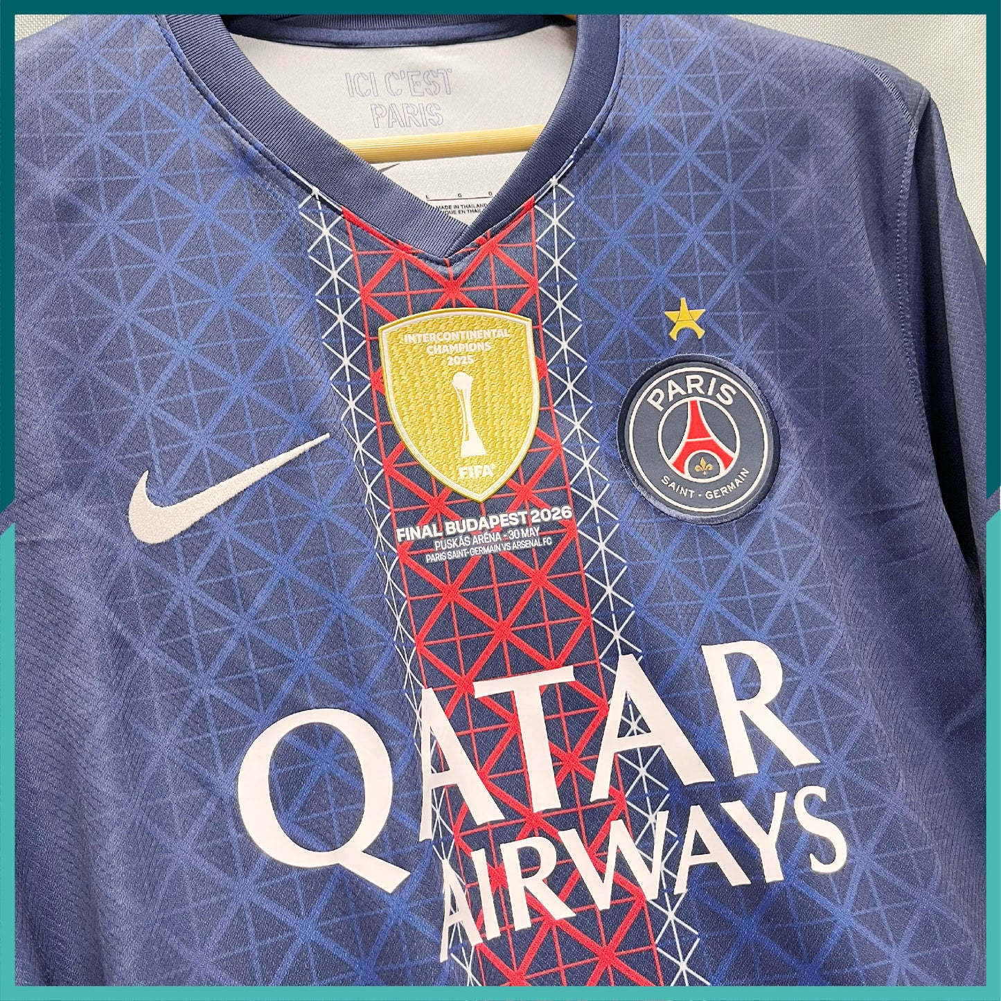 [Nameset & Patch Included] 2025-26 Paris Saint Germain Home Jersey (UEFA Champions League Final 2026 Version)