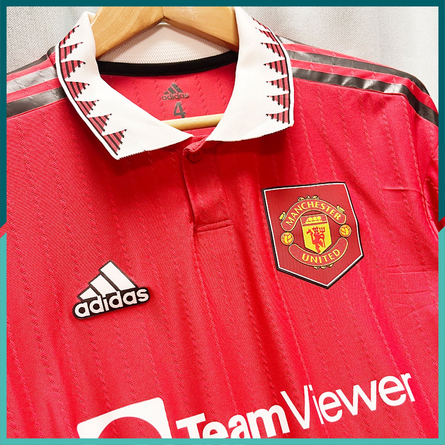 [連熨字、臂章] Player Issue 2022-23 曼聯主場長袖球衣