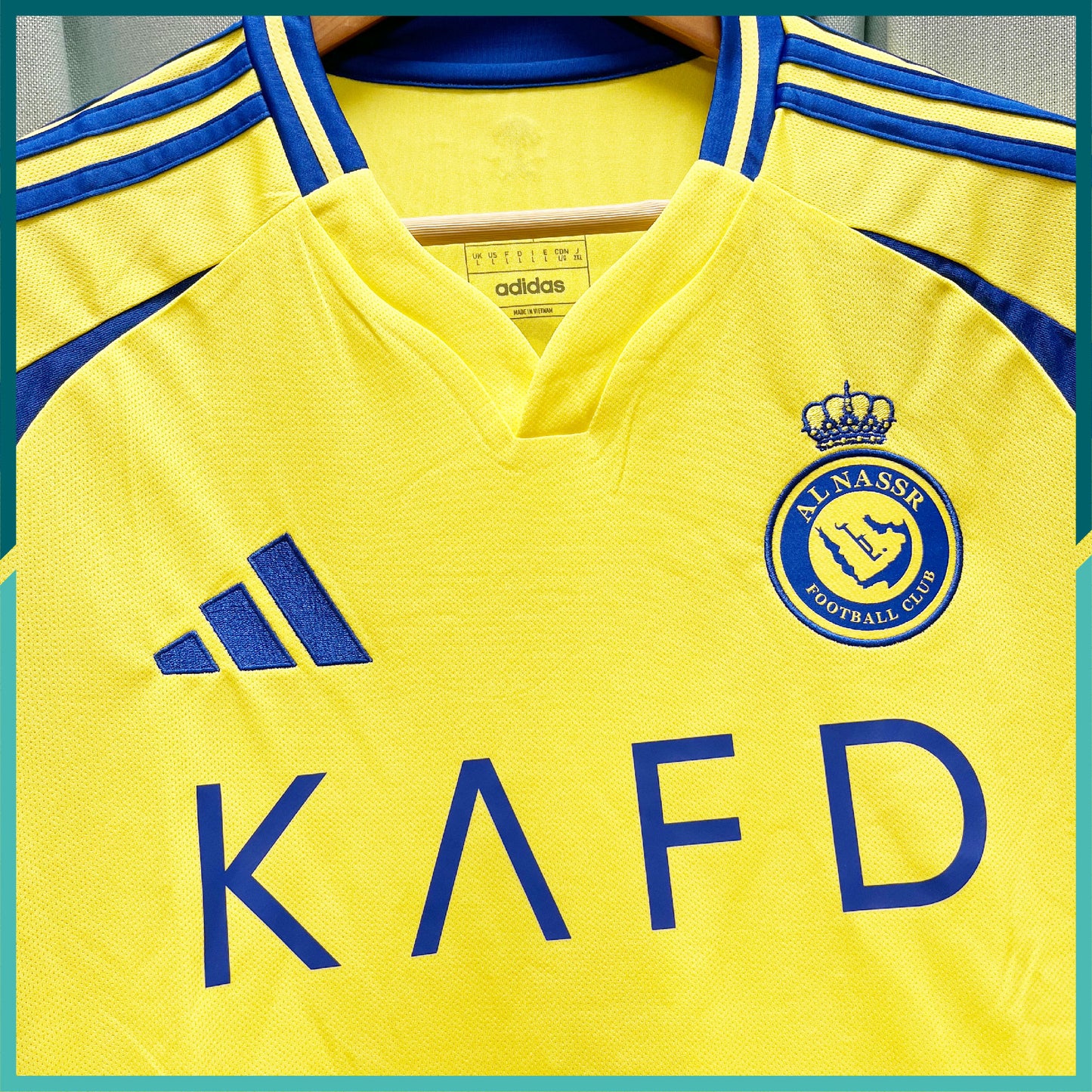 (Nameset, Patches Included) 2024-25 AlNassr Saudi Club Home Jersey