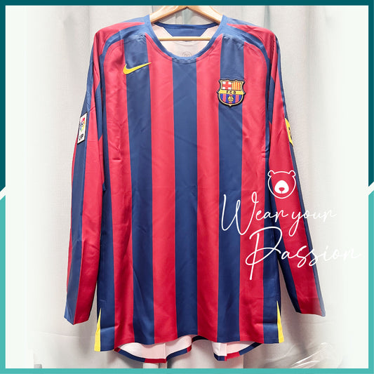 [連熨字] 2005-06 巴塞隆拿 Reissue 主場長袖球衣