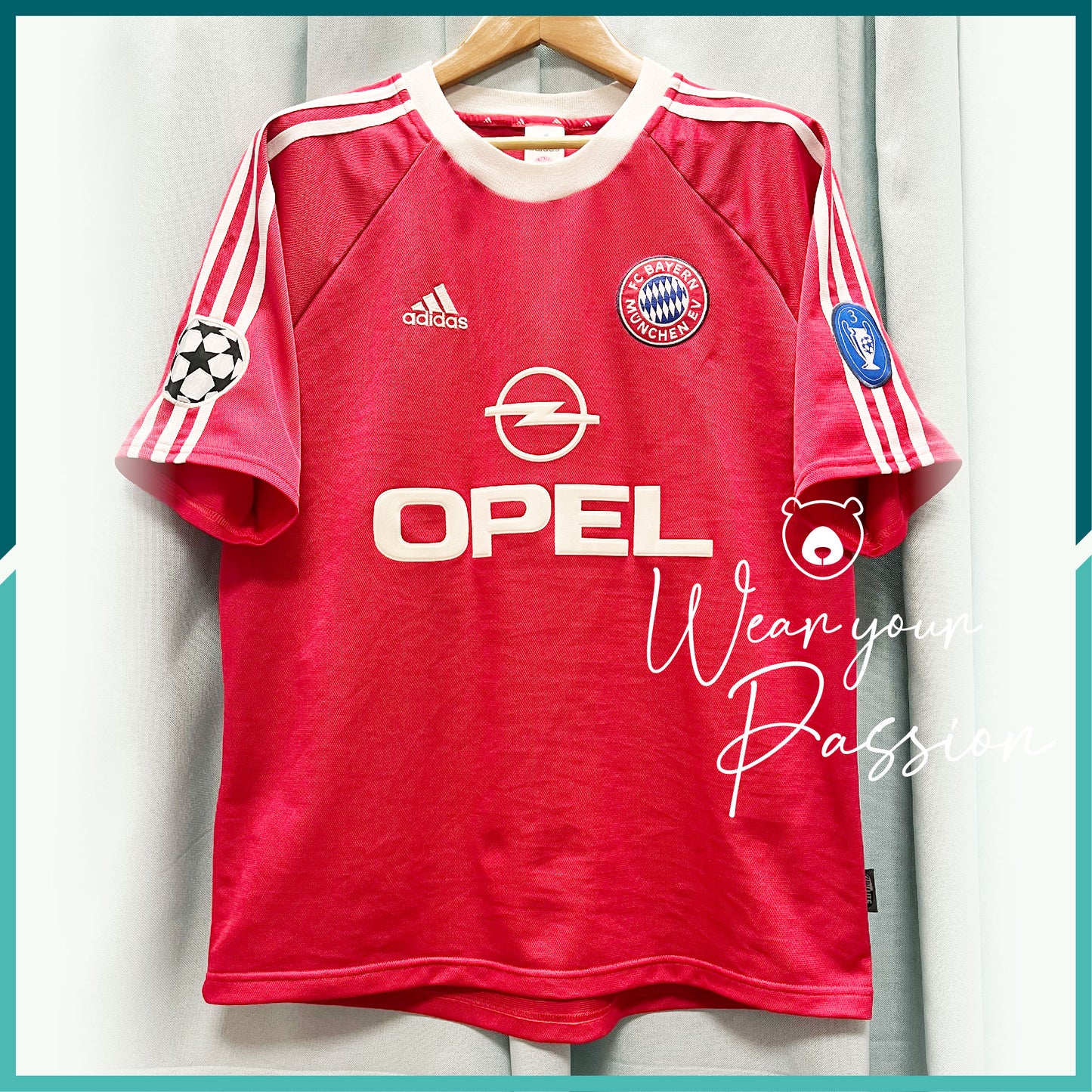 [Nameset Included] 2001-03 FC Bayern Munich UEFA Champions League Home Jersey 