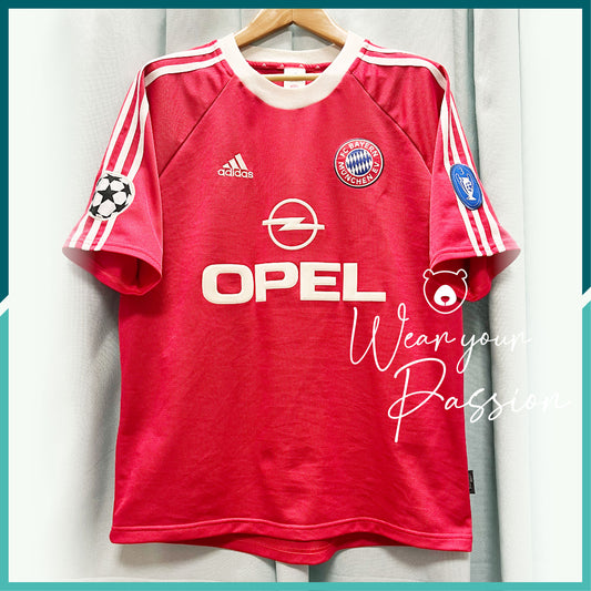 [連熨字] 2001-03 拜仁慕尼黑歐聯版主場球衣