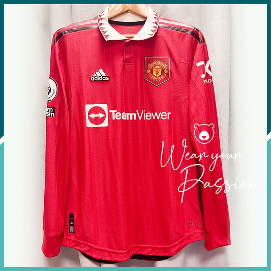 [連熨字、臂章] Player Issue 2022-23 曼聯主場長袖球衣