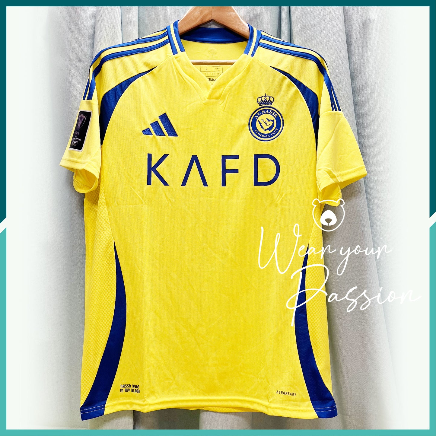 (Nameset, Patches Included) 2024-25 AlNassr Saudi Club Home Jersey