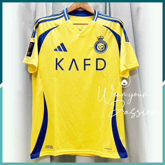 (Nameset, Patches Included) 2024-25 AlNassr Saudi Club Home Jersey