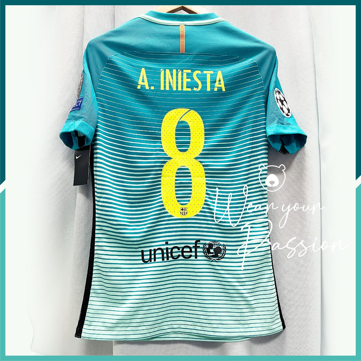 [連熨字、臂章] Player Issue 2016-17 巴塞隆拿第二作客球衣