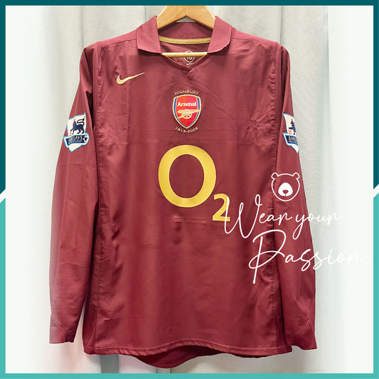 [連熨字、臂章] 2005-06 阿仙奴主場長袖球衣